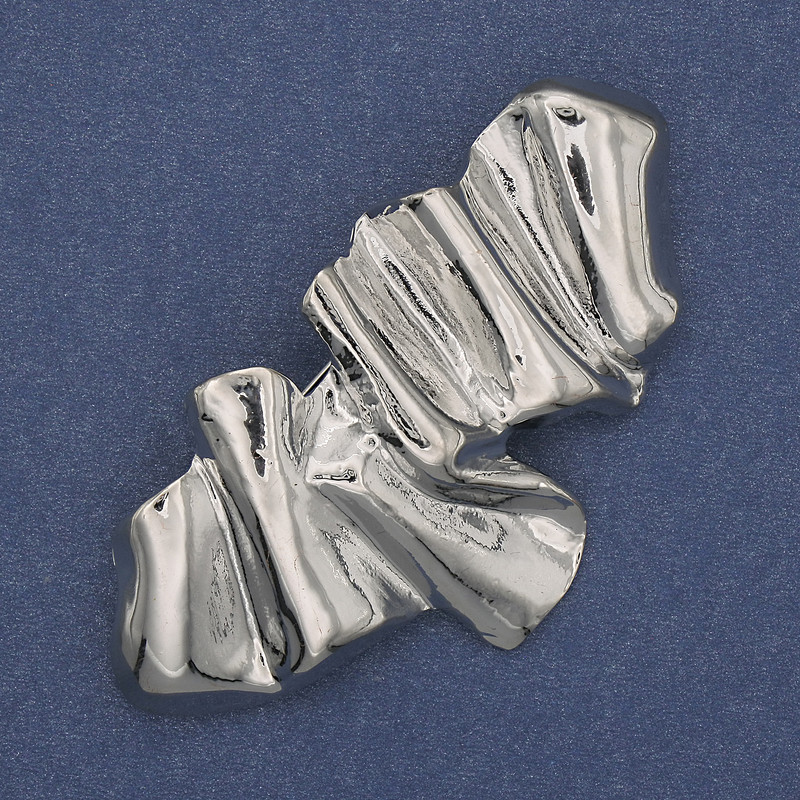 Accent Brooch in Silver Metal 65x36mm+