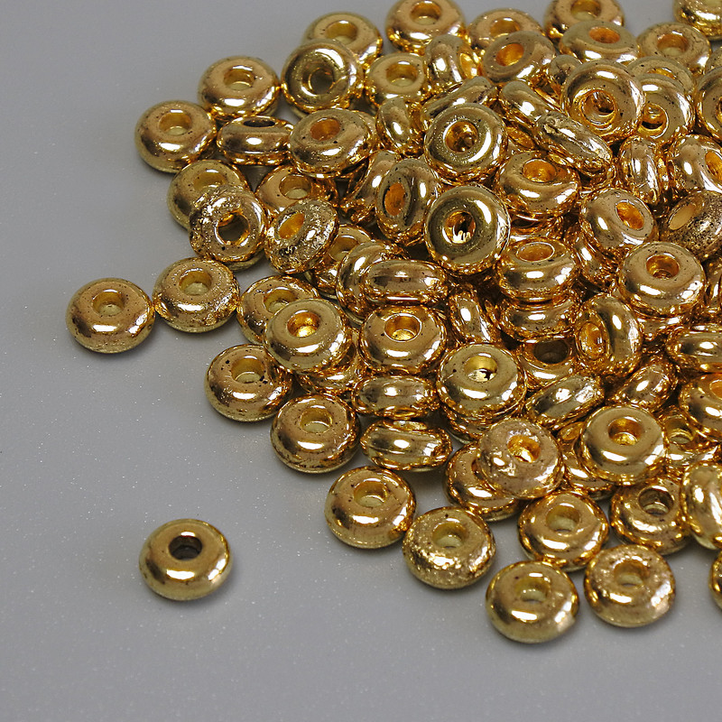 Gold-tone bead insert, 4.5×2 mm bead, 1.6 mm hole, packaging 20 g (~123 pcs)