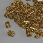Gold-tone bead insert findings, 7x5 mm, 5 mm hole ±, 4 mm diameter ±, packaging 20 g (~56 pcs)