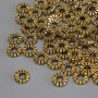 Gold-tone bead inserts, diameter 7x2 mm, hole diameter 2.5 mm, packaging 20 g (~67 pcs)