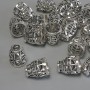 End cap findings, silver color, diameter 13x10 mm +/- hole, diameter 4.5 mm +/- hole, diameter 9.5 mm +/- packaging 20 g (~19 pcs)