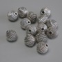 Bead insert, silver metal color, 8×8 mm, hole diameter ~1.8 mm, packaging 20 g (~14 pcs)