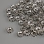 Bead insert, silver metal color, diameter 5.5×2 mm, hole diameter 2.3 mm, packaging 20 g (~74 pcs)