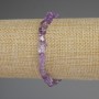 Amethyst Faceted Bead Bracelet, 8x6 mm diameter, 18 mm length, stretch