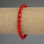 Coral Barrel Bracelet 9x6mm, 18 cm Stretch