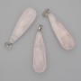 Rose Quartz Pendant, Faceted Teardrop 53x42x14mm+