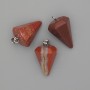 Pendant 'Pendulum' Red Jasper 28x20x14mm+