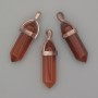 Clearance! Carnelian Hexagonal Crystal Pendant 8x31x41 mm+