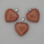 Heart Pendant with Aventurine Golden Sand 20x20x25mm+