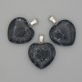 Heart Agate Pendant 20x20x25 mm+