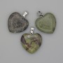 Heart Pendant Dragon Blood Jasper 20x20x25mm+