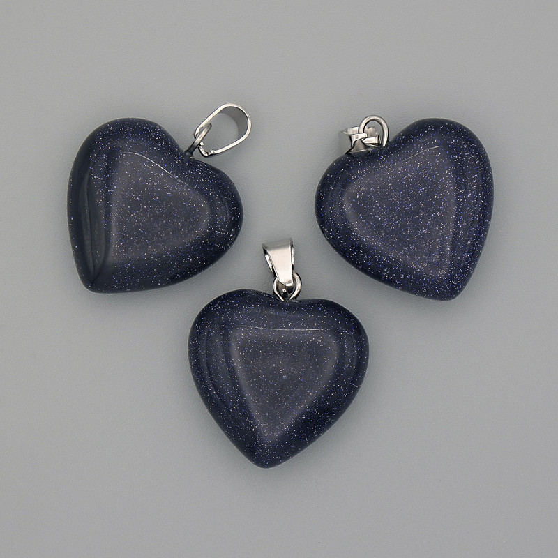 Heart Pendant with Aventurine Night of Cairo 20x20x25mm+