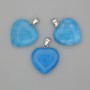 Aquamarine Heart Pendant 20x20x25mm+