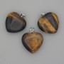 Heart Pendant with Tiger's Eye 20×20×25mm+