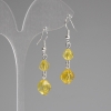 Citrine Faceted Earrings, 7–9 mm, length 44 mm