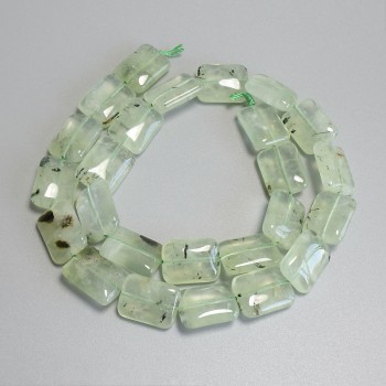 Prenite beads, Rectangular 16x12 mm on Thread