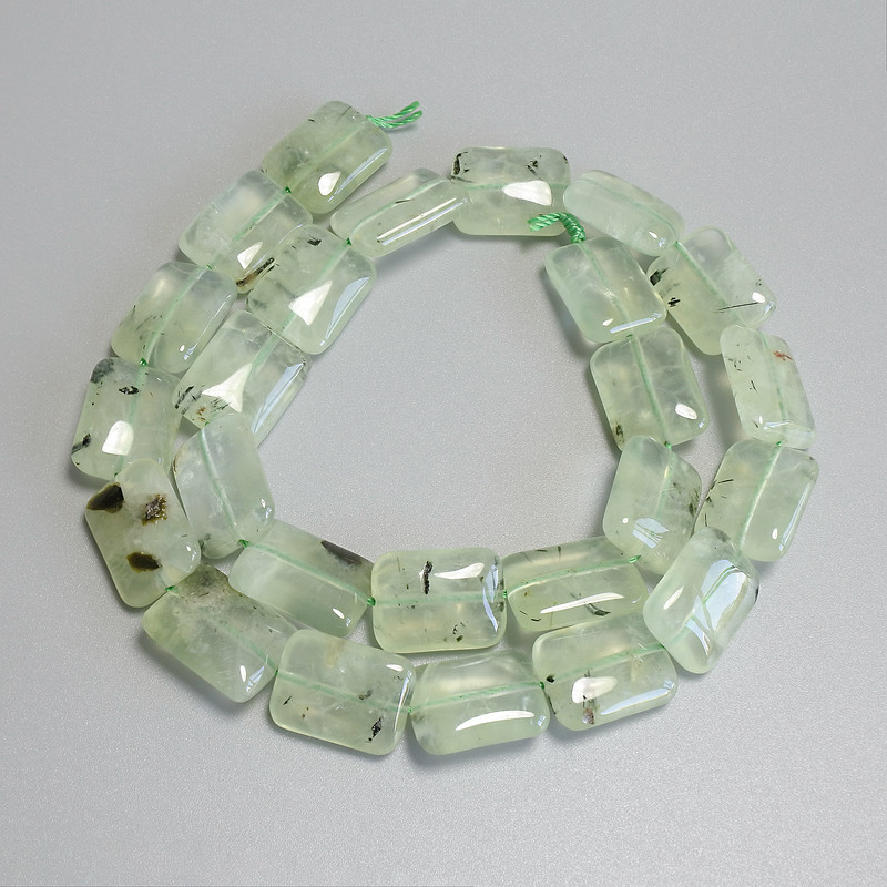 Prenite beads, Rectangular 16x12 mm on Thread