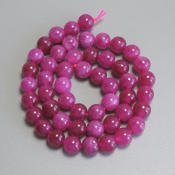 Tourmaline Beads — Smooth Sphere, 8 mm Diameter ±, On Thread, Length 38 cm ±