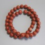 Red Jasper Beads, Smooth Round, 8.5 mm Diameter, on thread, Length 38 cm+