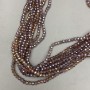 Beads Czech Crystal on thread, transparent brown with gasoline finish, faceted rondelle, diameter 6x5mm, length 40-41 cm +