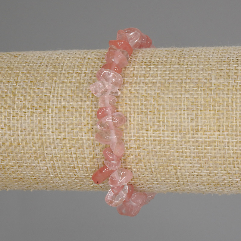 Chalcedony chip bracelet, diameter 6-9×3-5 mm, length 18 cm, stretch