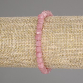 Tourmaline bracelet with faceted cubes, 5x5 mm, 18 cm length, stretch