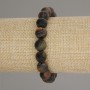 Falcon's Eye Bracelet with Smooth Beads, 10 mm Diameter, 18 cm Length, Elastic