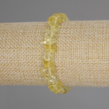 Citrine Chip Bracelet, diameter 8–15×2–6 mm, length 18 cm, stretch band