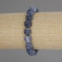 Bracelet Frosty Agate smooth bead, diameter 10 mm, length 18 cm +/- stretch
