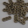Bead separator for 3 threads, 16×6 mm diameter, hole diameter 2 mm, bronze metal color, 22 pcs