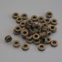 Bead insert findings, bronze metal color, diameter 6x2.5 mm, hole diameter approx 3 mm, packaging 42 pcs