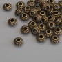 Bronze bead insert findings, bronze color, 5×3 mm, hole diameter approx. 2.2 mm, packaging 34 pcs