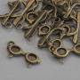 Pendant 'Glasses' in bronze-colored metal, diameter 23×9 mm, packaging 15 pcs