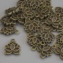 Lotus Pendant in Bronze Metal Color, 13×11mm, packaging 21 pcs