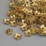 Bead cap findings, gold-tone, 7.5x1 mm diameter, hole diameter 1.7 mm, packaging 20 g (~87 pcs)