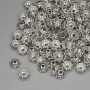 Bead cap findings, silver color, diameter 6×1mm ±, hole diameter 1.4mm ±, packaging 20 g (~146 pcs)