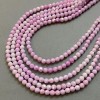 Beads Czech Crystal Pink Multicolor with Petrol Coating on Thread, Faceted Bead, 6 mm Diameter + -, 38 cm Length +