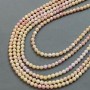 Beads Czech Crystal Multicolor with Gasoline Coating on Thread, Faceted Beads, 6mm Diameter + -, Length 38cm +
