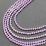 Lilac Czech crystal beads on thread, faceted round beads, diameter 6 mm, length 38 cm