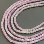 Beads Czech Crystal Pink Multicolor with Petrol Finish on Thread, Faceted Cube, Diameter 4x4 mm + -, Length 38 cm +