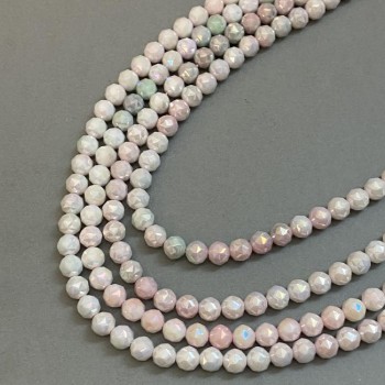 Czech Crystal Multicolor Beads on Thread - Faceted Ball, 8 mm Diameter, Length 38 cm