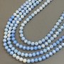 Beads Czech Crystal blue multicolor on thread, faceted ball, diameter 8mm +/-, length 38cm +/-