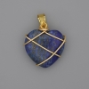 Pendant Heart in Azurite Weave, 21x21 mm ±, Diameter 30 mm ±