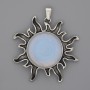 Pendant 'Sun' with Moonstone 39mm±, length 46mm±
