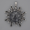 Labradorite Sun Pendant, 39 mm, 46 mm long