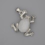 Pendant Frog Rock Crystal 29x28 mm ±, length 37 mm ±