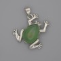 Pendant Frog Agate 29x28mm+-, length 37mm+-