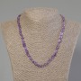 Beaded necklace of natural amethyst, faceted, diameter 7-9×6-7 mm, length 50 cm +/- with clasp
