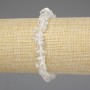 Bracelet with Moonstone and Rock Crystal Chips 7-10×2-5 mm, length 18 mm, elastic