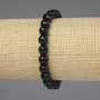 Black Agate Bracelet with Faceted Beads 8 mm +-, length 18 mm +-, stretch